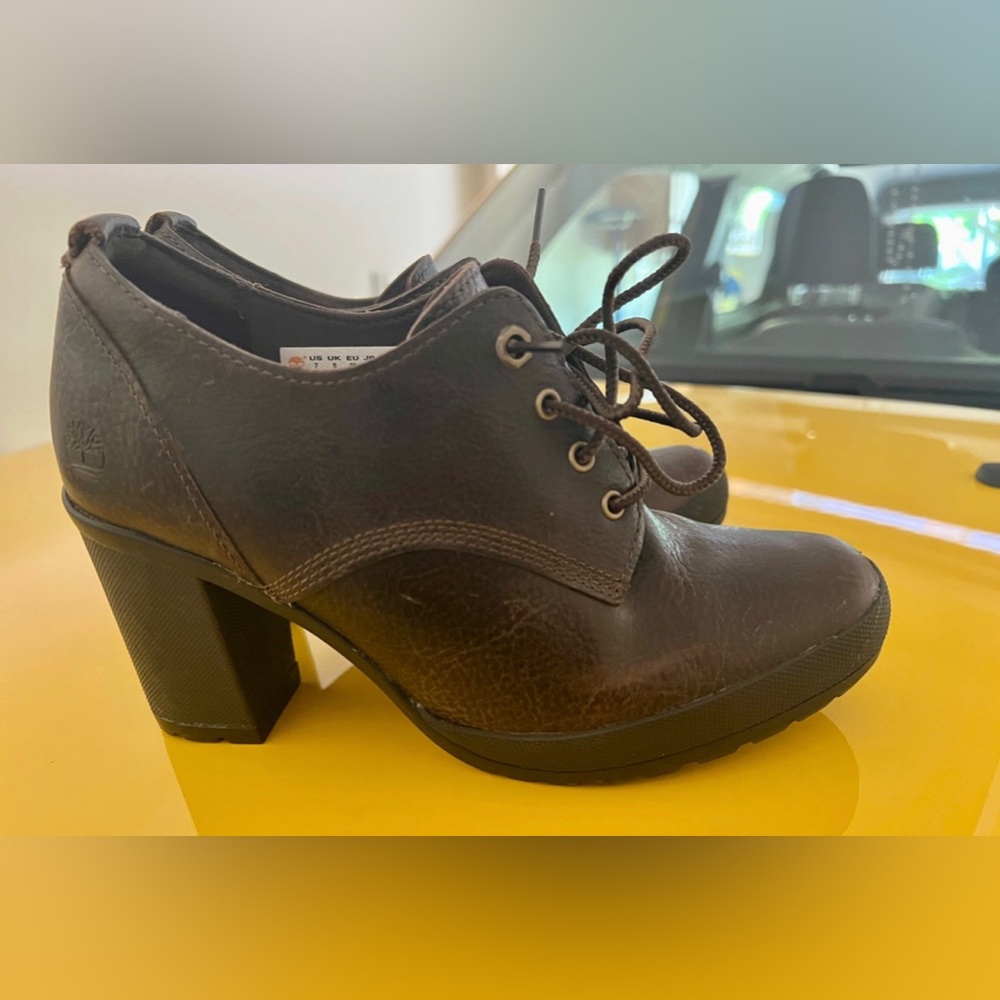 Timberland Ankle Booties Block Heel size 7